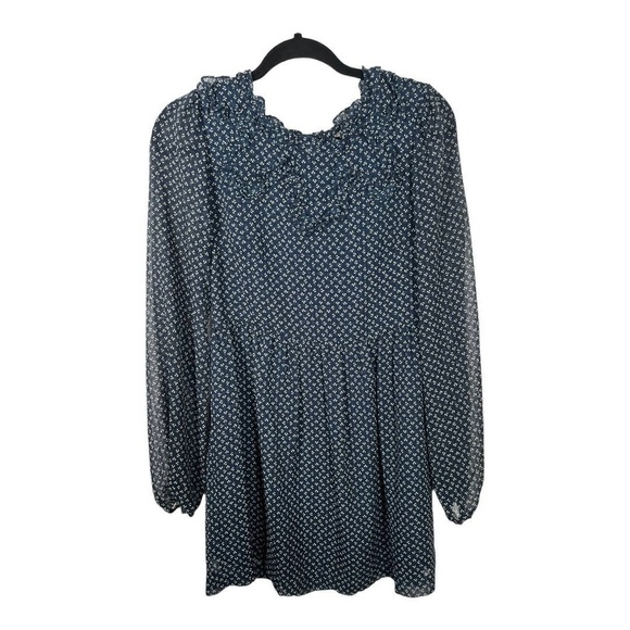 NWOT Free People Blue and White Nouveau Butterfly Polka Dot Dress Size 4 - Picture 10 of 16